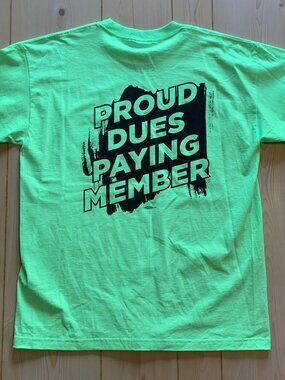 Vintage Union Hi-Vis United Brotherhood of Carpenters Proud Member T-Shirt XL